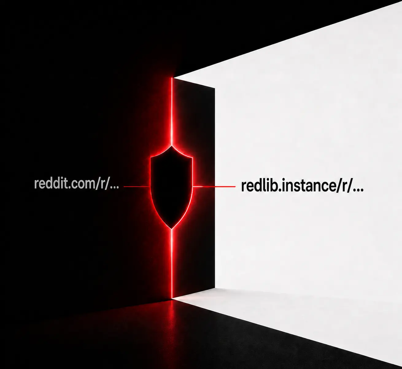 Reddit link transforming into a private Redlib link